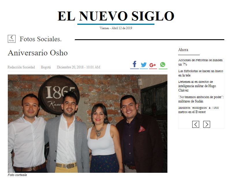 Aniversario Osho Ingeniería - NuevoSiglo.com