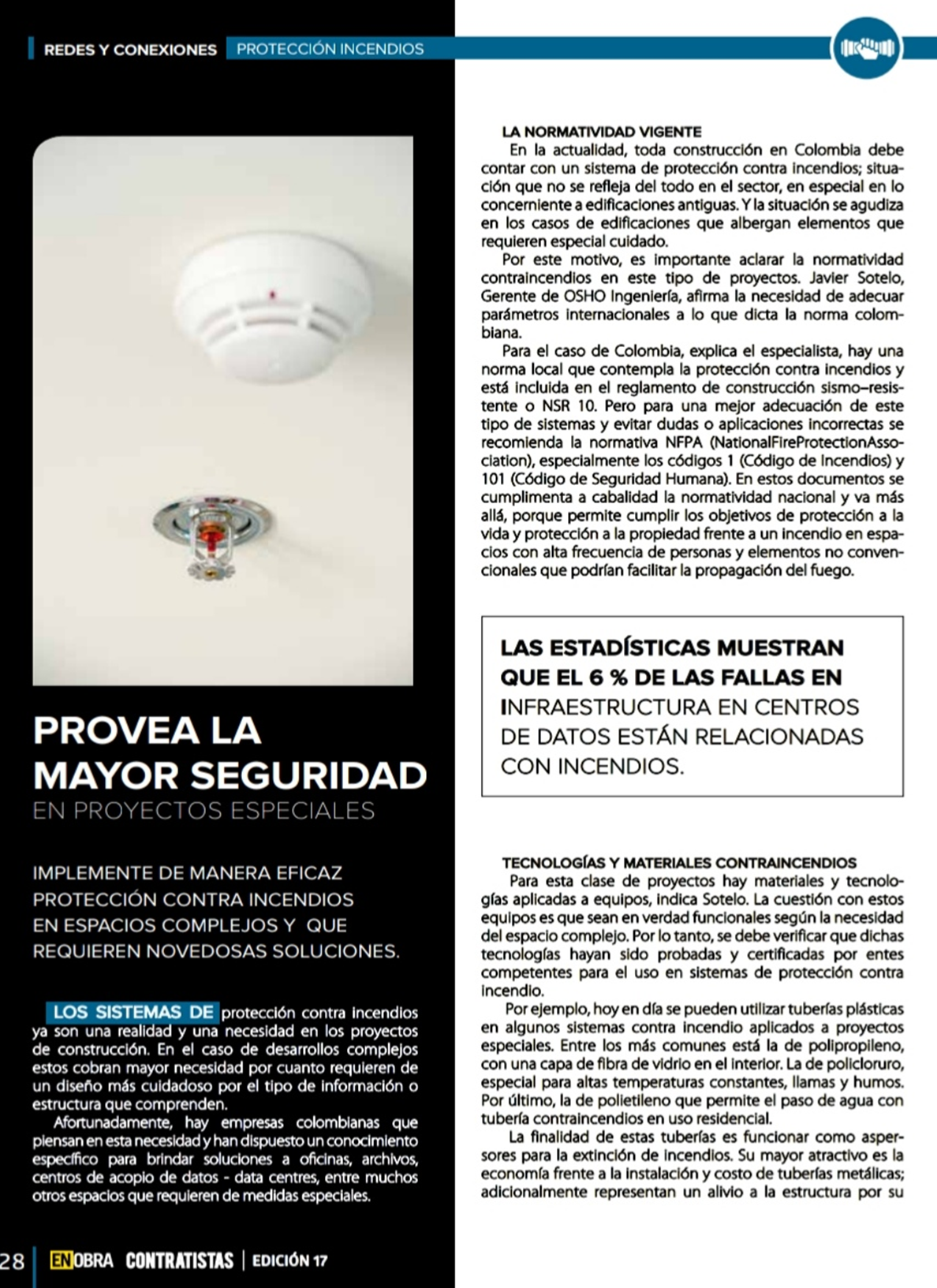 Provea la mayor seguridad en proyectos especiales