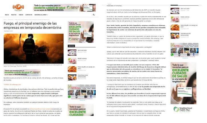 Fuego, el principal enemigo de las empresas en temporada decembrina - rimixradio.com