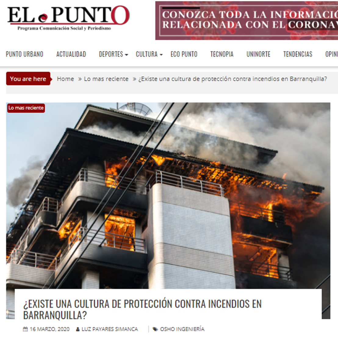 ¿Existe una cultura de protección contra incendios en Barranquilla?